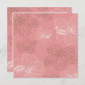 Invitation Anniversaire rose (Devant / Derrière)