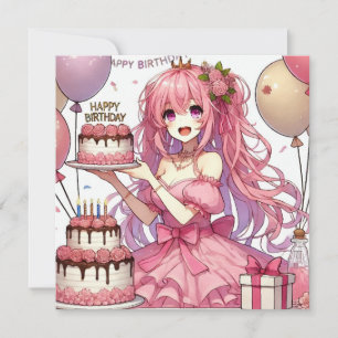 Invitation Anniversaire rose