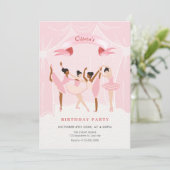 Invitation Anniversaire rose (Debout devant)