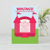 Invitation Anniversaire rose Bounce House (Debout devant)