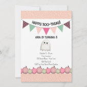 Invitation Anniversaire Rose Cute (Devant)