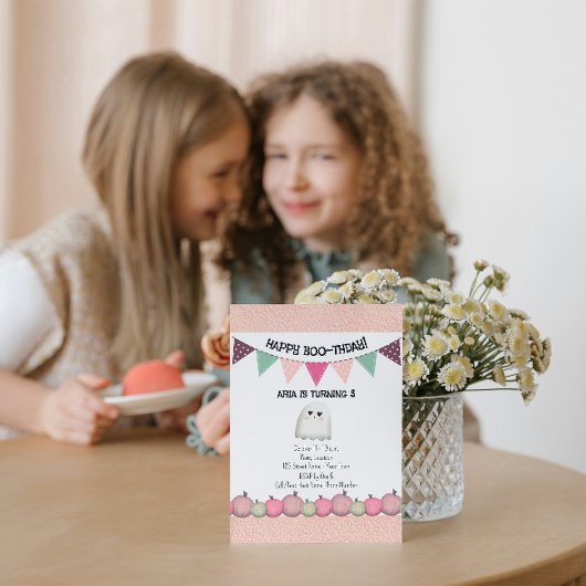 Invitation Anniversaire Rose Cute