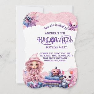 Invitation Anniversaire rose de Kawaii