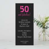 Invitation anniversaire rose de lotus (Debout devant)