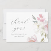 Invitation Anniversaire rose de Quinceañera Merci (Devant)