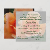 Invitation Anniversaire rose d'orange de Quinceanera (Devant / Derrière)