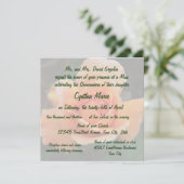 Invitation Anniversaire rose d'orange de Quinceanera (Debout devant)