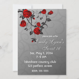 Invitation Anniversaire Rose enchanté