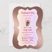Invitation anniversaire ROSE ENCHANTÉE Conte de fé (Devant)