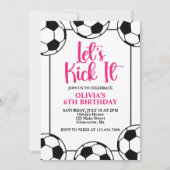 Invitation Anniversaire Rose Football (Devant)