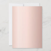 Invitation Anniversaire rose or rose rose violet fleuri (Dos)