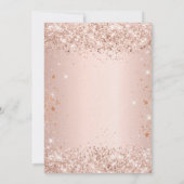 Invitation Anniversaire rose or rousse papillon luxe (Dos)