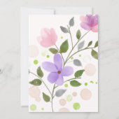 Invitation Anniversaire rose pastel (Dos)