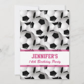 Invitation Anniversaire rose personnalisé du motif v3 de (Devant)