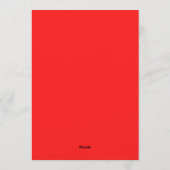 Invitation anniversaire rose rouge moderne gras (Dos)