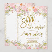 Invitation Anniversaire rose vif, Anniversaire surprenant (Devant / Derrière)