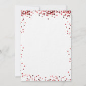 Invitation Anniversaire rouge blanc parties scintillant ballo (Dos)