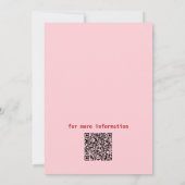 Invitation Anniversaire rouge et rose (Dos)