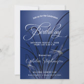 Invitation Anniversaire Royal Blue Dragonfly (Devant)