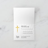 Invitation Anniversaire RSVP d'église (Intérieur)