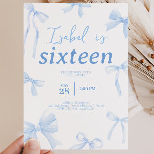 Invitation Anniversaire Ruban Bleu