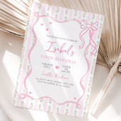 Invitation Anniversaire Ruban Rose
