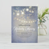 Invitation Anniversaire Rustic Garden Lumières Dusty Blue (Debout devant)