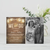 Invitation Anniversaire Rustic Vow Renouvellement  (Debout devant)