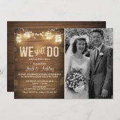 Invitation Anniversaire Rustic Vow Renouvellement  (Devant / Derrière)