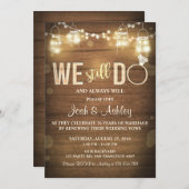 Invitation Anniversaire Rustic Vow Renouvellement  (Devant / Derrière)