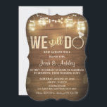 Invitation Anniversaire Rustic Vow Renouvellement<br><div class="desc">♥ Une invitation ludique et rustique pour célébrer votre anniversaire.</div>