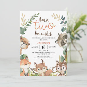 Invitation Anniversaire Rustique Brun Bois Né Pour Être Sauva