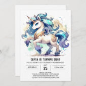 Invitation Anniversaire Rustique Custom Horse (Devant / Derrière)