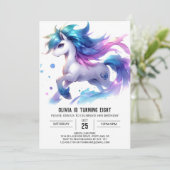 Invitation Anniversaire Rustique Custom Horse (Debout devant)