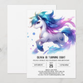 Invitation Anniversaire Rustique Custom Horse (Devant / Derrière)