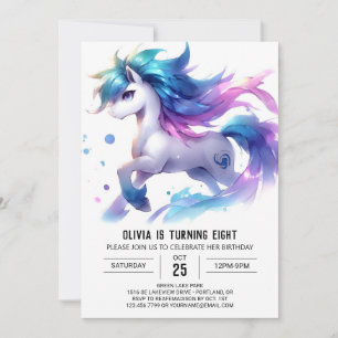 Invitation Anniversaire Rustique Custom Horse