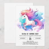 Invitation Anniversaire Rustique Custom Horse (Devant / Derrière)