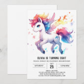 Invitation Anniversaire Rustique de Cheval Enfants (Devant / Derrière)