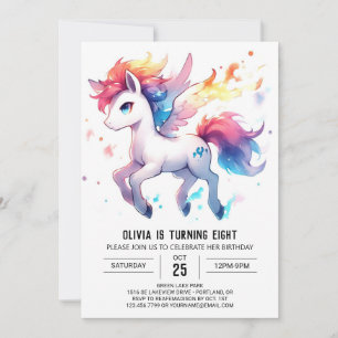 Invitation Anniversaire Rustique de Cheval Enfants