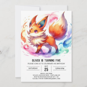 Invitation Anniversaire rustique de Renard