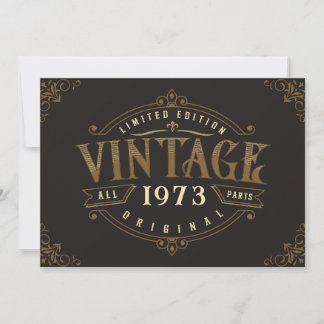 Invitation Anniversaire rustique vintage