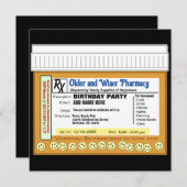 Invitation Anniversaire RX pour le plaisir (Devant / Derrière)