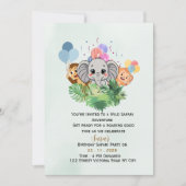 Invitation anniversaire Safari Enfants Editable (Devant)