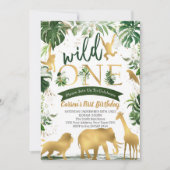 Invitation Anniversaire Safari Wild One (Devant)