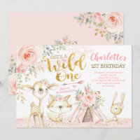 Anniversaire sauvage de Boho d'animaux tribaux de