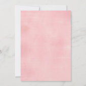 Invitation Anniversaire sauvage de la fille rose et or (Dos)