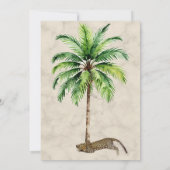 Invitation Anniversaire sauvage de l'Empreinte de léopard de  (Dos)