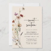 Invitation Anniversaire Seize Ans (Devant)