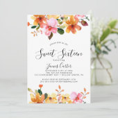 Invitation Anniversaire seize ans Fleur de cerisier de printe (Debout devant)