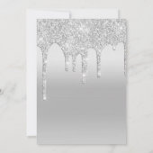 Invitation Anniversaire Seize Ans Paillettes Argentées (Dos)